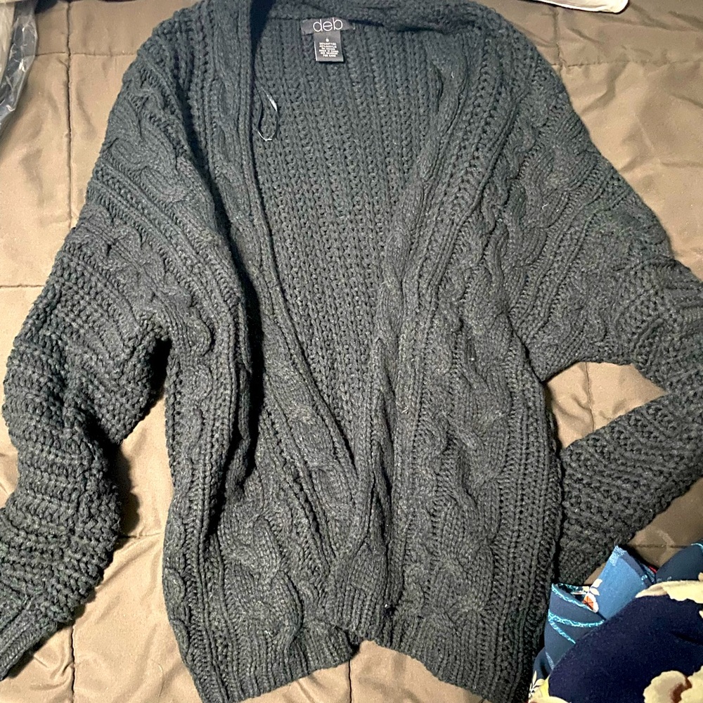 Black cardigan